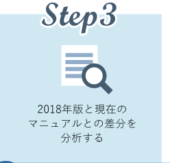 Step3 2018年版と現在のマニュアルとの差分を分析する